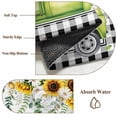 thumbnail image 6 of Large Area Rugs for Living Room Bedroom, Sunflowers 6'x9' Rug Washable Carpet Runner Indoor Outdoor, Spring Farmhouse Country Truck Floral Black Plaid Non Slip Floor Mats Rug for Kitchen, Playroom, 6 of 8