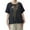 Black, variant on Linen Embroidered T Shirt for Women Loose Fit Round Neck Top Vintage Style Lightweight Su Womens Tshirts Short Sleeve Tunic Tops for Women Summer Shirts for Women 2025