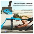 thumbnail image 4 of Folding Lounge Chair with Reclining Back - Light Blue - Portable Beach Chair, Adjustable Patio Chaise, Outdoor Sun Lounger, 4 of 9