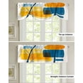 thumbnail image 6 of Tie Up Valance Curtain for Kitchen,Orange Gradient Abstract Geometric Rod Pocket Short Curtains Adjustable Tie-Up Shade Valances,Color Block Impressionist Style Window Treatment for Living Room, 6 of 8