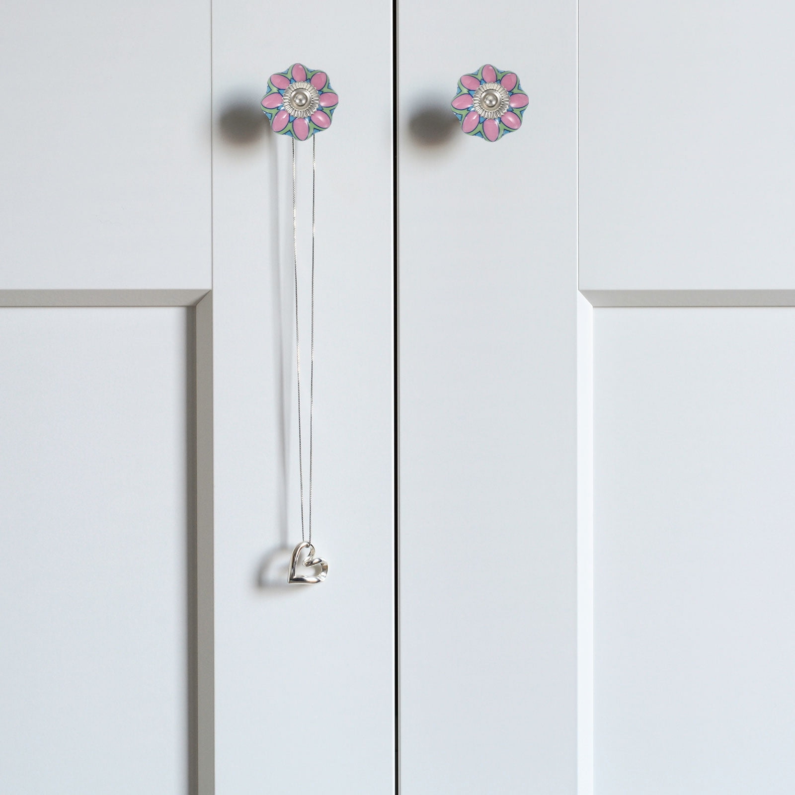 6 Packs Ceramic Knobs, Pumpkin Ceramic Cabinet Drawer Knobs with Screw for Closet Drawer Cupboard Wardrobe, White/Gold