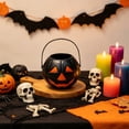 thumbnail image 4 of Leeye 7.2cm Mini Halloween Pumpkin Candy Bucket, Small Trick or Treat Container with Curved Eyes, Handheld Jar for Party Favors and Candy Storage, B, 4 of 8