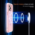 thumbnail image 3 of Compatible with iPhone 15 Pro Case with Invisible Magnetic O-Ring Stand -Grade Translucent Case for iPhone 15 Pro 6.1" [Compatible with MagSafe][Great Grip Feeling], Pink, 3 of 18