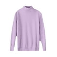 thumbnail image 4 of Inglocry Sweaters for Women 2026 Long Sleeve Crew Neck Lightweight Soft Casual Knitted Pullover Solid Color Sweater Purple XL, 4 of 6