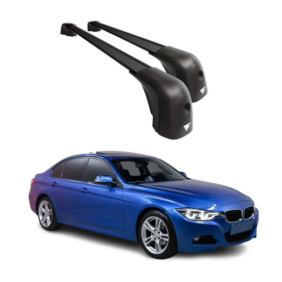 Roof Racks Cross Bars for BMW 3 Series F30 Sedan 2012-2019 Alu 220lb Black