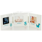 Babyprints DINOSAUR SONOGRAM- to-FIRST YEAR frame in White Blue