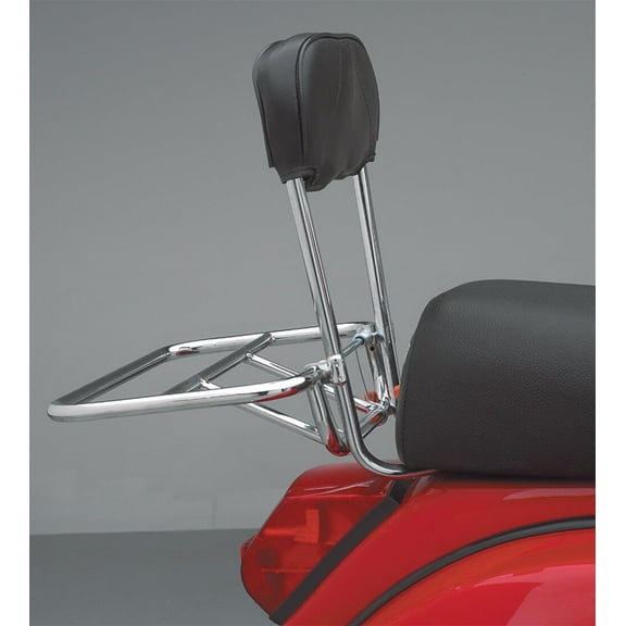 Cuppini Rear Rack (Folding, w/Backrest, Chrome)