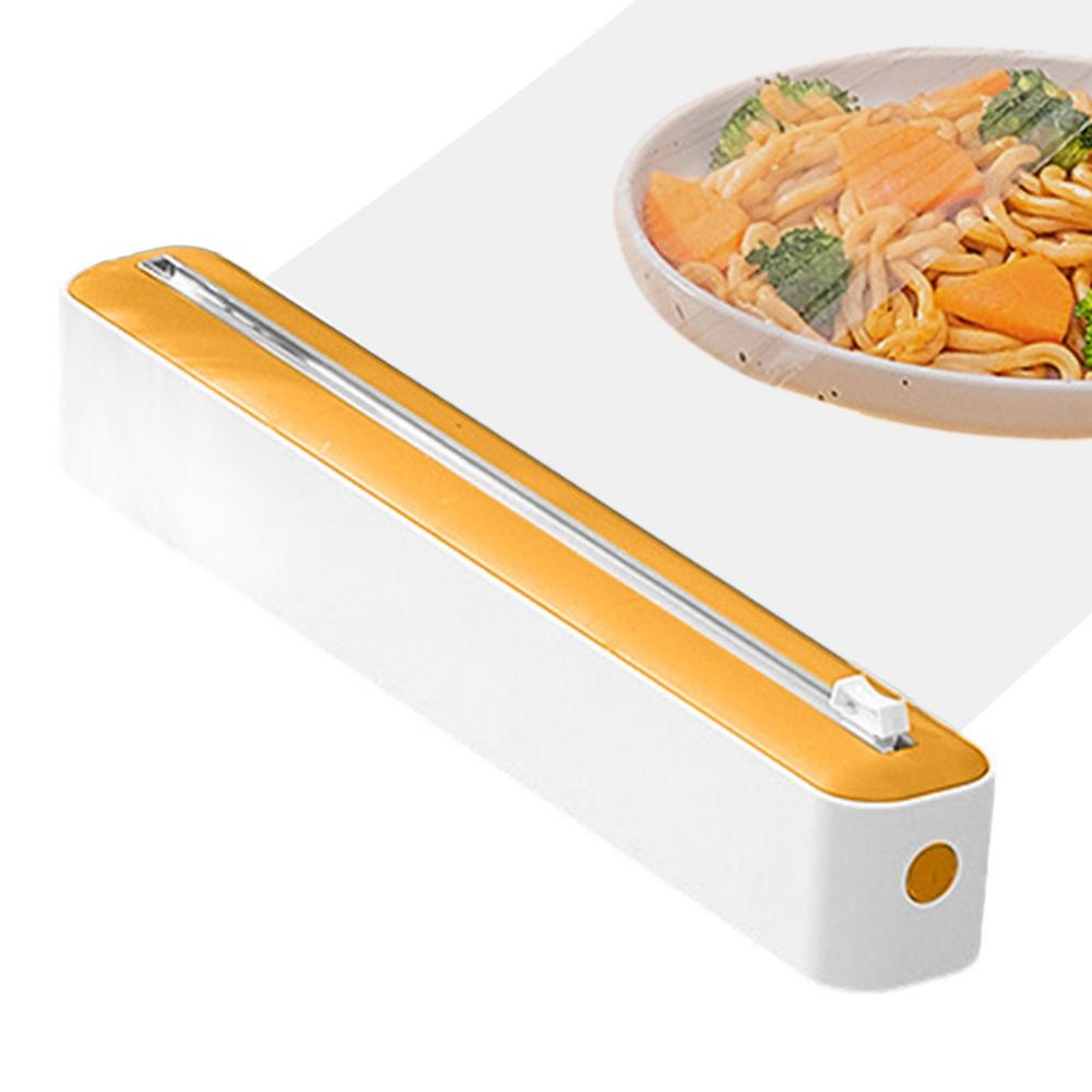 Tohuu Cling Film Dispenser Saran Wrap Dispenser with Cutter 2 In 1