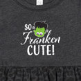 thumbnail image 4 of Inktastic Halloween So Franken Cute Girls Baby Dress, 4 of 5