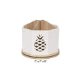 thumbnail image 2 of White Rotating Desktop Organizer with Pineapple Cutouts, 2 of 4