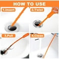 thumbnail image 2 of FRKSMD-Drain Clog Remover, Effective Drain Snake Hair Drain Clog Remover, Ideal Drain Cleaner For Sinks, Showers, And Tubs - Flexible And Durable 6Pack 20inch Length For Easy Use., 2 of 3