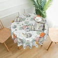 thumbnail image 2 of Thanksgiving Fall Round Tablecloth 60 Inch, Autumn Harvest Pumpkin Tablecloths Stain Resistance Polyester Table Cloth for Holiday Parties Kitchen Dining Indoor Outdoor, 2 of 6