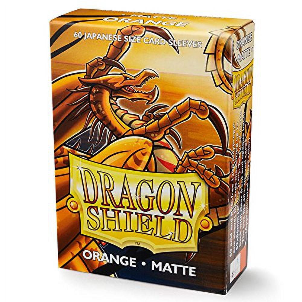 Dragon Shield Bundle: 2 Packs of 60 Count Japanese Size Mini Matte Card Sleeves - Matte Orange