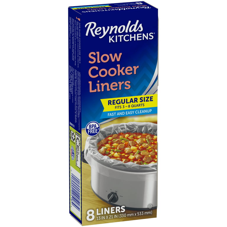 Reynolds Kitchens Slow Cooker Liners, Regular (4 Count, Pack of 8)