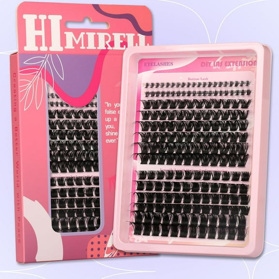 Lash Clusters Extensions 280 Pcs Individual Eye lash Clusters 100D Cluster Eyelash Lashes Wispy Clusters Lashes Makeup at Home - DIY Lash Extension Kit for Self Application (9-18MM) Mix