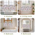 thumbnail image 6 of Purple Spring Floral Tier Curtains, Vintage Botanical Colorful Elegant Light Filtering Kitchen Curtains, 2Pcs Rod Pocket Half Window Treatments Panels for Sink Cafe Cabinet Camper 27.5x24 Inches, 6 of 9