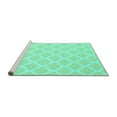 thumbnail image 2 of Ahgly Company Machine Washable Indoor Rectangle Trellis Turquoise Blue Modern Area Rugs, 7' x 9', 2 of 4