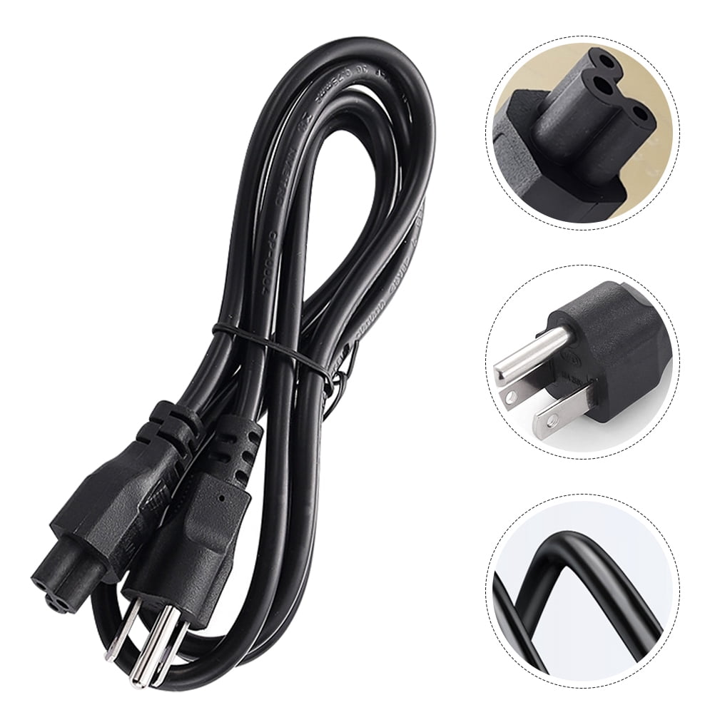 Supvox Plum Blossom Tail Black Power Cord for Computer PVC Copper 10Pcs
