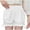 White, variant on Lenpel Girls' Shorts Summer Casual Elastic Waist Ruffle Hem Pull on Under Dress Lantern Shorts Shorts Workout Athletic Shorts 4-17 Y