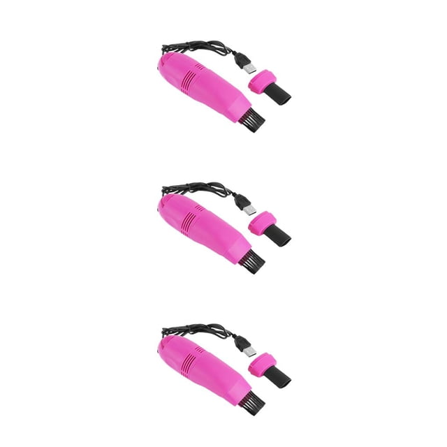 stanreset USB Keyboard Cleaning Machine Handheld Desktop Laptop Countertop Kitchen Vacuum Dust Collector Ash Extractor Dorm Rose Red 3Set