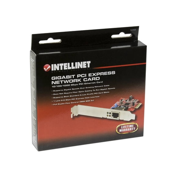 Tarjeta de Red INTELLINET Gigabit 10/100/1000 Mbps Ethernet PCI 522533