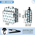 thumbnail image 3 of Zipper Binder with Shoulder Strap 2 inch 3 Ring Waterproof File Folder Organizer Bag 500 Sheet Teal Palm Tree Pattern, 3 of 8