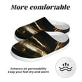 thumbnail image 6 of Fotbe Golden Lips Modern Sculpture Pattern Women's Fuzzy Curly Fur Memory Foam Loafer Slippers Indoor Outdoor Slippers Winter Home Shoes-37/38, 6 of 7