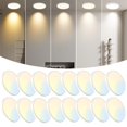 thumbnail image 1 of Luminarias de techo WKONCLDY, paquete de 16, 19 cm, LED, 5 colores, 1600 lm, 16 W, 1 of 7