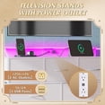 thumbnail image 4 of Bigleap LED TV Stand 8-Drawer Dresser with Charging Station, Fabric Chest of Drawers for Bedroom, Living Room, Hallway & Entryway, White, 4 of 8