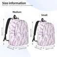thumbnail image 2 of Yiaed Lavender Flowers Print Print Laptop Backpack Travel Canvas Backpack Vintage Aesthetic Backpack for School Knapsack Backpack Backpack for School-Small, 2 of 5