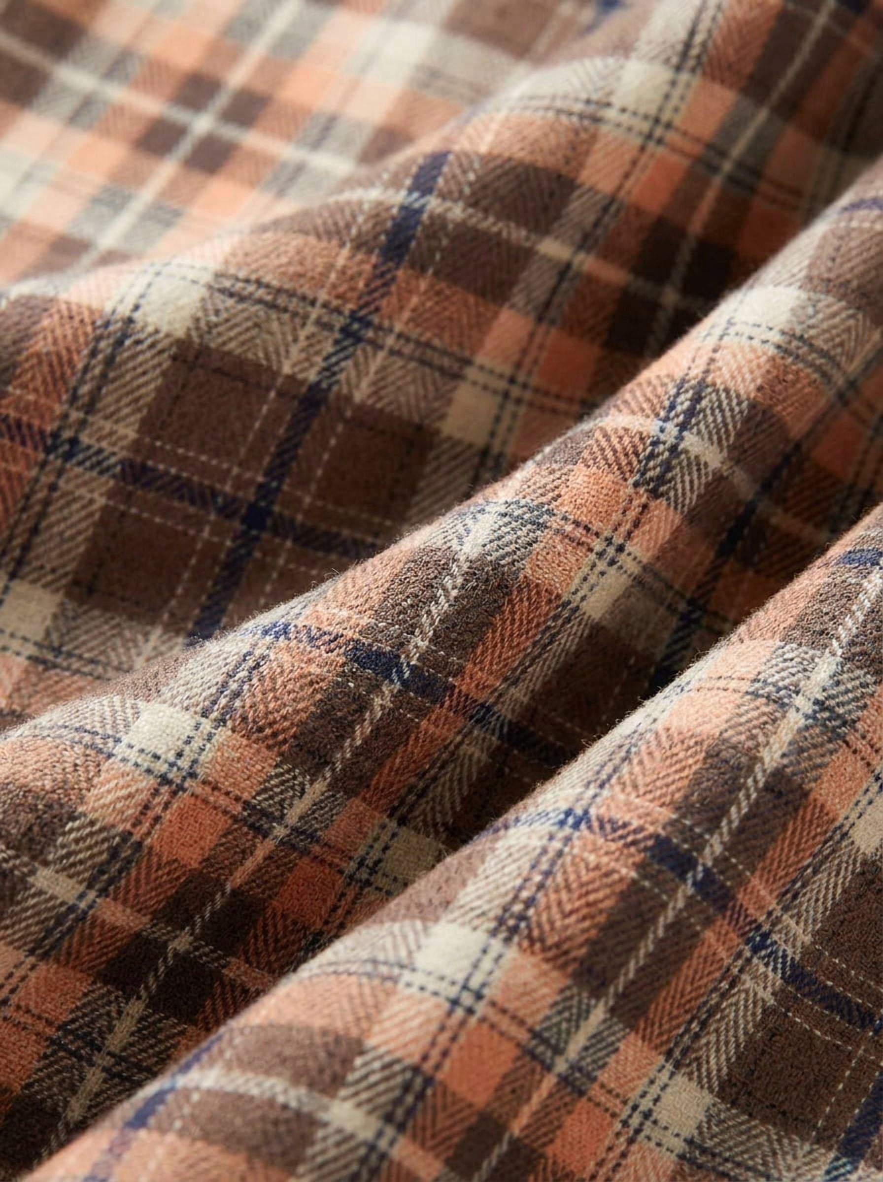 Free Assembly Men's Plaid Button Down Cotton Shirt, Sizes XS-3XL