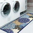 thumbnail image 3 of Runner Rugs for Hallway, Yamaziot 2'x6' Laundry Room Mat, Washable Non Slip Kitchen Rug, Floral Bathroom Floor Carpet Doormat, Blue, 3 of 6