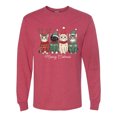 thumbnail image 2 of Wild Bobby Meowy Catmas, Christmas Cat Lover Design Sweater | Holiday Men Long Sleeve Shirt, 2 of 5