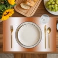 thumbnail image 4 of Burnt Orange Ombre Placemats Set of 6, Abstract Art Modern Orange Gradient Placemats for Dining Table, Place Mats for Kitchen Tabletop, Waterproof Wipeable Dining Table Mats Set, 4 of 9