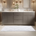 thumbnail image 4 of Lavish Home 24 x 60 Inch Bathroom Rug - Non Slip Cotton Bath Mat (White), 4 of 7
