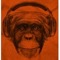 thumbnail image 2 of Smile Monkey Headphones Hipster Funny Plus Size Crewneck Graphic Tee Shirt Brisco Brands 5X, 2 of 4