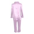 thumbnail image 6 of Munlar Robes For Women,Christmas Loungewear For Family,Women Sexy Casual Turn Down Neck Solid Feather Full Sleeve Button Pants Suit Homewear Pajamas, 6 of 6