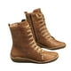 thumbnail image 2 of Botas de tubo medio para mujer Moda para mujer Estilo vintage Cremallera sólida Zapatos planos Tobillo Botas cortas Wmkox8yii  sa2587, 2 of 3