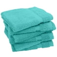 thumbnail image 2 of Luxury Hotel & Spa Towel Turkish Cotton Washcloths - Aqua - Dobby Border - Set of 6, 2 of 4