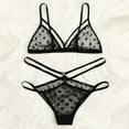 thumbnail image 3 of Everyday Bras for Women Women's Lace Camisole Shorts Set Sleepwear Large Men Underwear 5xl Lace Curtain Set 63 Lace Lingerie Shorts Set Lace Pajama Set for Women Fruit Pack Lace Bandeau Bra Black L, 3 of 7