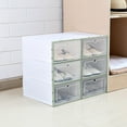 thumbnail image 2 of Inteprter Caja de zapatos con tapa Caja de cajón transparente Cajas de zapatos de plástico Caja de almacenamiento apilable Organizador Almacenamiento y organización del hogar los hombres verde, 2 of 6