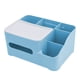 thumbnail image 2 of Organizador para caja de pañuelos | Soporte multifuncional para servilletas de escritorio con compartimentos para control remoto, bolígrafos, teléfono | Plástico ABS | Verde, azul, rosa, 2 of 6
