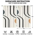 thumbnail image 2 of Modern Abstract Geometric Lines Boho Curtains-Blackout Curtains Bedroom Decor Living Room Darkening Grommet Window Drapes 2 Panels Set 52"x 84", 2 of 2
