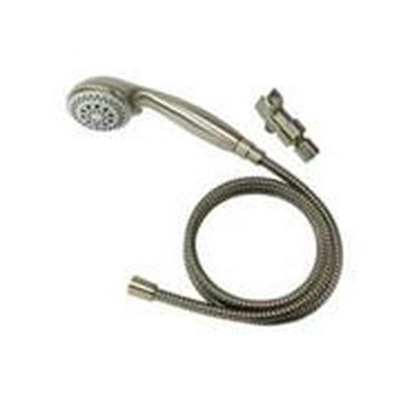 Boston Harbor Hand-Held Shower Head 5 Spray Functions Plastic Brushed Nickel