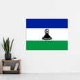 thumbnail image 2 of Lesotho National Flag Patriotic Vexillology World Flags Country Region Poster Extra Large XL Wall Art Print, 2 of 3