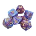 thumbnail image 2 of 7 Pieces Polyhedral Dices Set Durable Board Game board game polyhedral dices Props for Card Game Cafe Light Blue Violet, 2 of 7