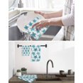 thumbnail image 5 of Coastal Sea Turtle Kitchen Dish Towels for Drying Dishes Set of 2, Nautical Turquoise Ocean Creatures Waffle Weave Microfiber Hand Tea Bathroom Towels Quick Dry & Absorbent Towel 15.7x23.6, 5 of 7