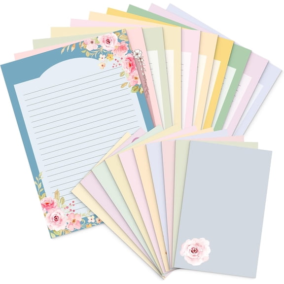 Aesthetic Stationery Writing Paper and Envelopes Set, 60 Letter Paper 30 Envelopes, Cute Decorative Stationary for Writing Letters Invitation