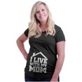 thumbnail image 4 of Humor I Live With My Mom Baby Bump Women's Maternity T Shirt Tee Brisco Brands S, 4 of 7