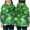 thumbnail image 2 of Annhoo Christmas Boys Girls Oversized Sweatshirts Classic Snowflake Printed Long Sleeve Hoodeis Kids Fall Winter Clothes, 2 of 3